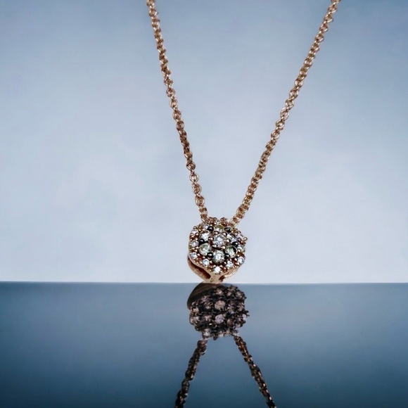 🌺LeVian 14K Rose Gold Diamond Necklace - Picture 14 of 15